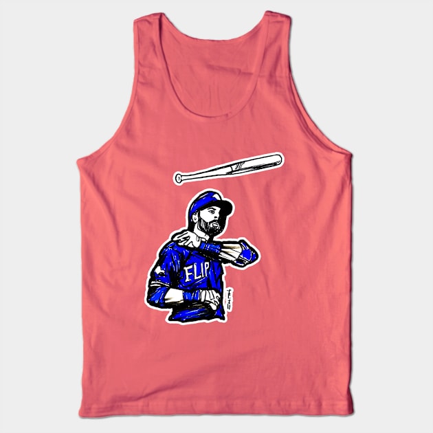 Joey Blue Jay Bats Flip Tank Top by sketchnkustom